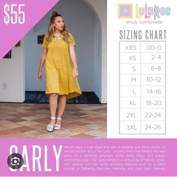 LuLaRoe Carly Dress Heathered Black with Silver Geo Pattern, XL, Gently Preloved - Picture 13 of 13